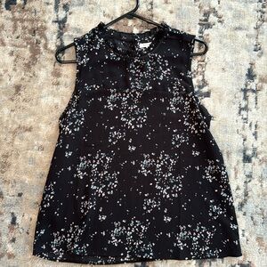 Cute black with pink and blue design top